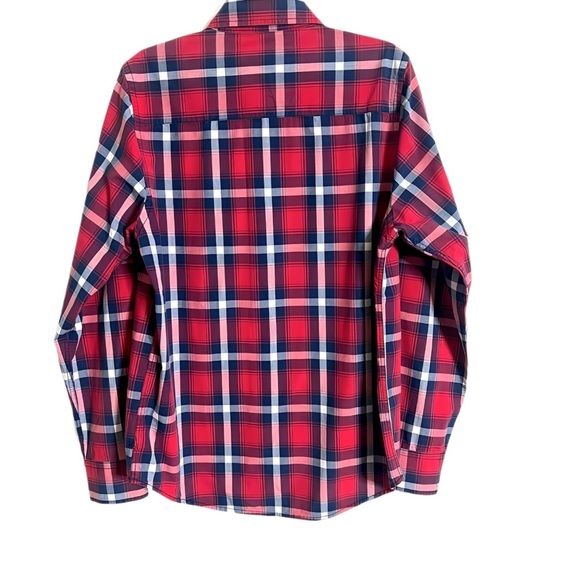 Kingsley Heath Red Plaid Muscle Fit Long Sleeve Button-Up Shirt - Men’s Sz Large - Picture 5 of 11
